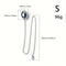 Metallic Stainless Steel Chain-Attached Elliptical Butt Plug For Outdoor Wear