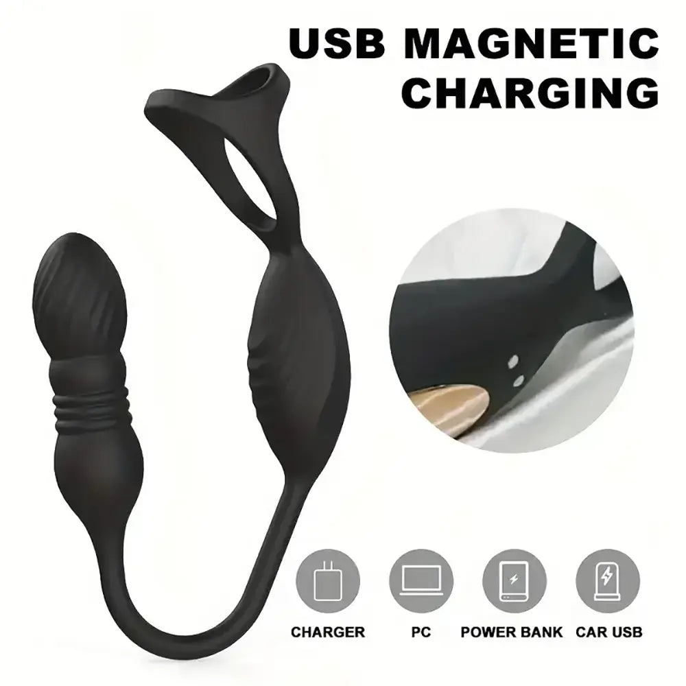 Thrusting Prostate Massager Remote Control Vibrator Perineal Massager Thrusting Prostate Massager Remote Control Vibrator Perineal Massager