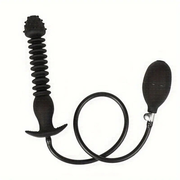 Waterproof Silicone Inflatable Anal Plug Expandable Pump For Prostate