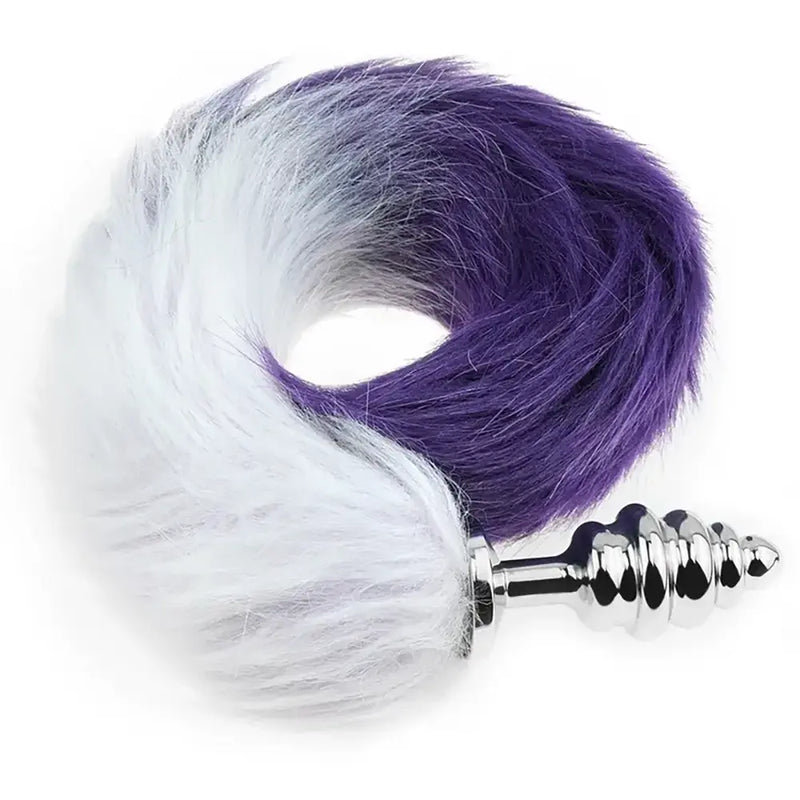 Smooth Long Fox Tail Flirting Animal Tail Butt Plug SM Role Play Sex Toy