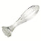 Ergonomic Handle Clear Glass Anal Plug G-Spot Massager With Ribbed Texture