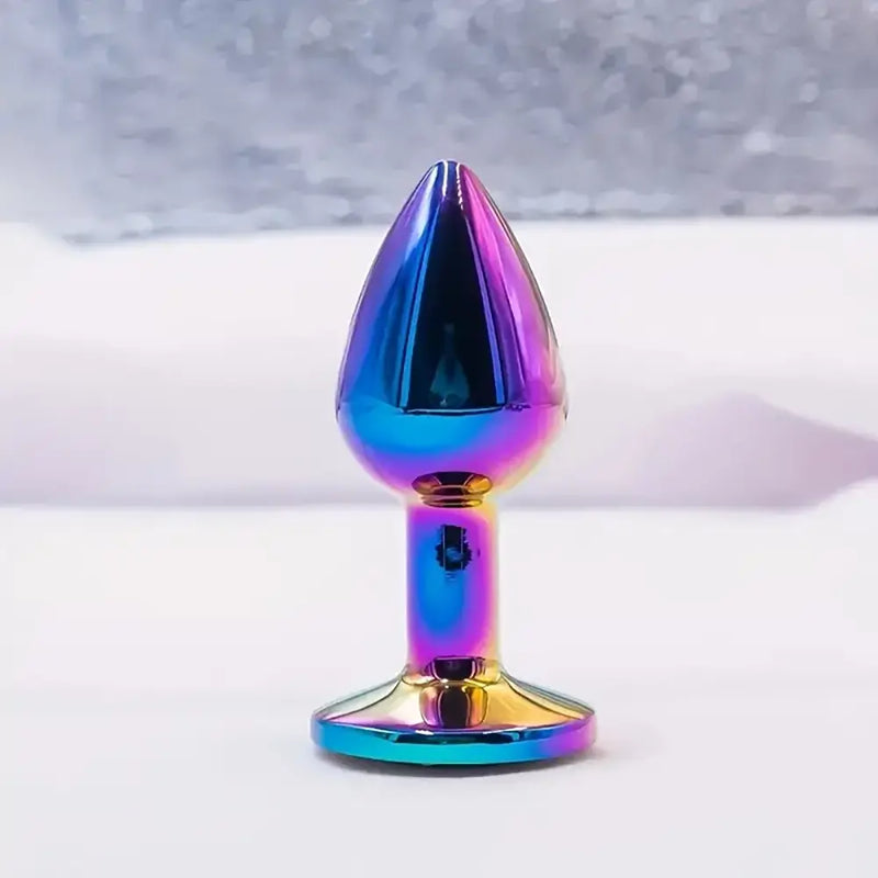 Colorful Anal Plug Three-in-One Pull Adult Sex Toy Metal Backyard