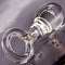 Glass Butt Plug Pull Loop Prostate Massager Anal Dilator With Long Neck
