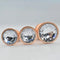 Golden Ice Flower Anal Plug Metal Butt Trainer With Jeweled Base