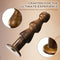 Large Wood-Textured Anal Dilator With Suction Cup Base Bead Design