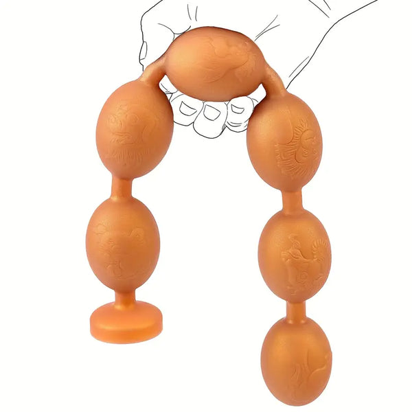 Zodiac Animals Silicone Wearable Anal Beads Anal Plug Pull Beads Massager