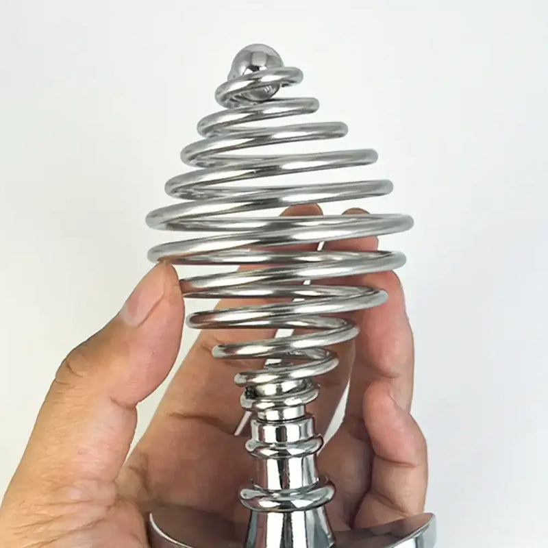 Stainless Steel Anal Plug Ribbed Stopper Design Hollow Metal Butt Plug