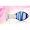 4.13inch Blue Glass Crystal Ball Plug Stimulator Butt Pleasure Wand