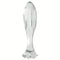 Ergonomic Handle Clear Glass Anal Plug G-Spot Massager With Ribbed Texture