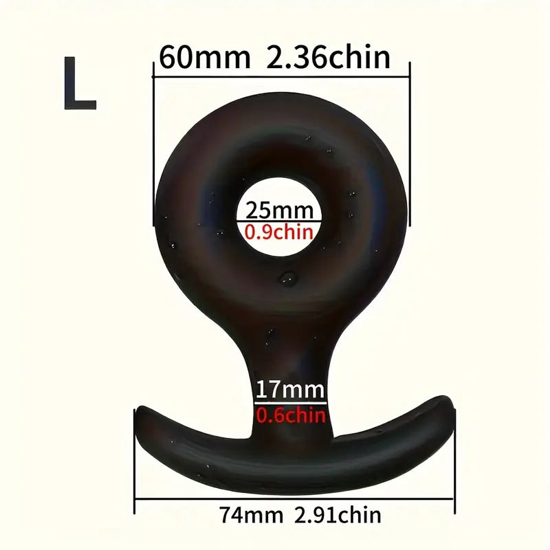 Silicone O-Shaped Anal Dilator Plug Comfortable Portable Sex Toy