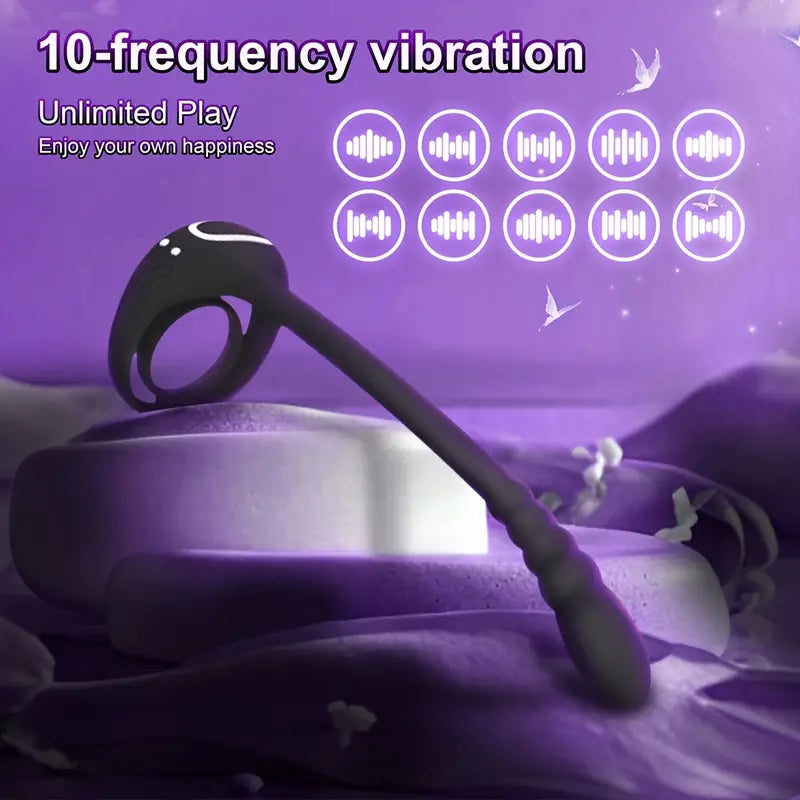Gland Massager Prostate Anal Vibrator 10 Frequency Sperm Ring Anal Plug