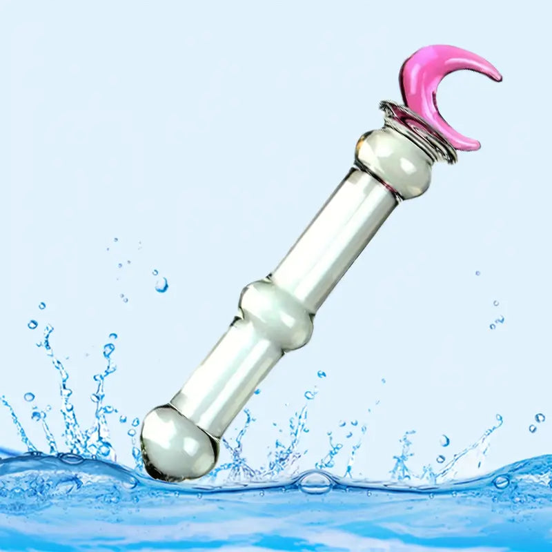 Glass Double-Ended  G-Spot Stimulation Butt Plug Glass Pleasure Wand