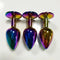 Colorful Anal Plug Three-in-One Pull Adult Sex Toy Metal Backyard