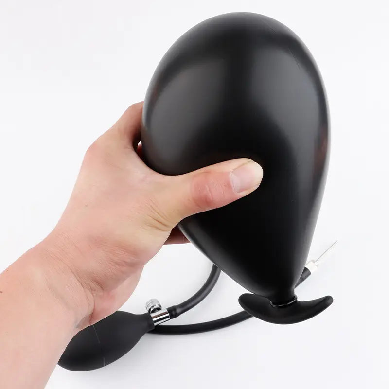 Silicone Inflatable Pump Dilator Massager Butt Plug For Couples Battery Free