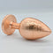 Golden Ice Flower Anal Plug Metal Butt Trainer With Jeweled Base