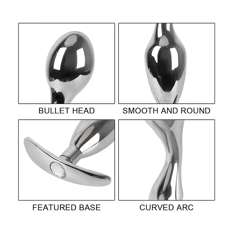 Metal Butt Plug G-spot Dilation Anal Plug BDSM Adult Anal Sex Toy