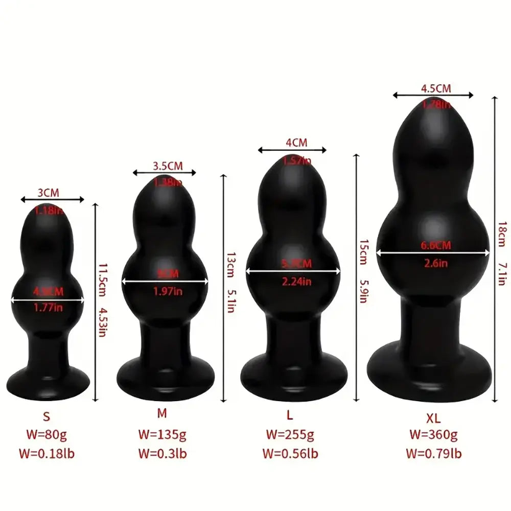Big Butt Plug With Suction Stimulator Female Masturbation Sex Toy