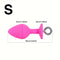 Pull Ring Silicone Anal Plug For G-point Massage Gem Base Butt Plug