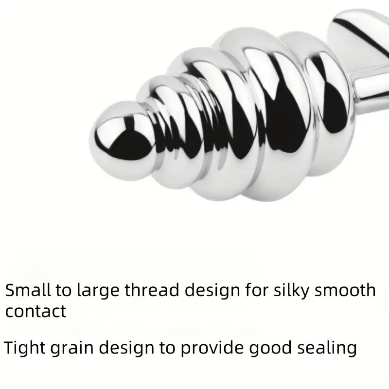 Anchor Shaped Metal Butt Plug Anal Sex Toy Threaded Metal Butt Plug