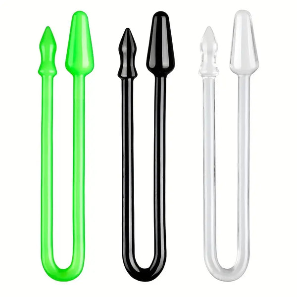 35.43inch Extra Long Transparent Dual-Ended Dragon Anal Plugs For Men
