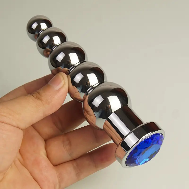 Heavy Duty Metal Anal Plug With 4 Beads Prostate Massage Butt Plug
