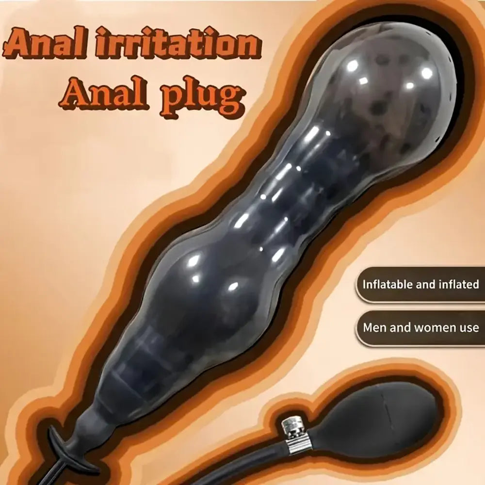 Valve Stretch Silicone Inflatable Anal Plug Adjustable Anal Balloon Pu Valve Stretch Silicone Inflatable Anal Plug Adjustable Anal Balloon Pu