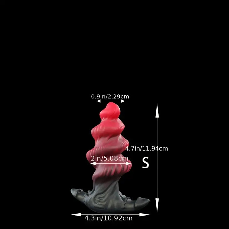 Liquid Silicone Anal Plug Wearable Thread Melange Spin Prostate Massager