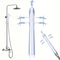7-Hole Handheld Showerhead Enema Douche Transparent Floor Mount Design