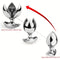New Metal Butt Anal Chastity Lock Open Close Butt Plug For Women SM
