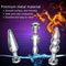Unisex Metal Butt Plug Anal Sex Toy Blue Gem Bases For Beginners