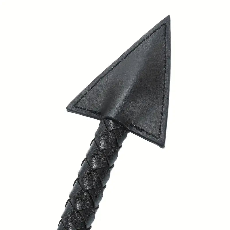 Alloy Anal Plug With Leather Whip Adult Sex Toy Erotic Butt Plug SM Flirting