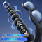 Vibrating Thrusting Anal Beads Butt Plug With Double Penis Rings