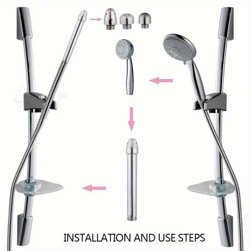 3-in-1 Shower Enema Nozzle Kit Douche Cleaner 3 Interchangeable Heads