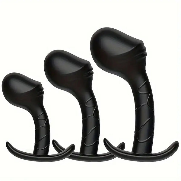 Silicone Anal Plug Set Beginner Anal Training Kit Unisex G-Spot Stimulator
