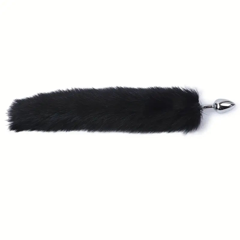 Three Size Dog Tail Metal Anal Plug Animal Tail Butt Plug Cosplay Sex Games