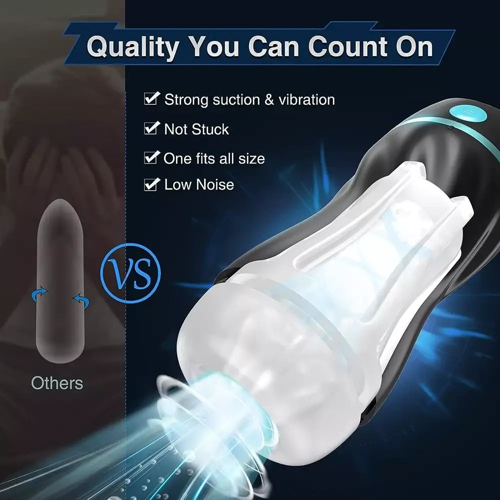 Automatic Sucking Suction Hands Free Vibrating Male Masturbator