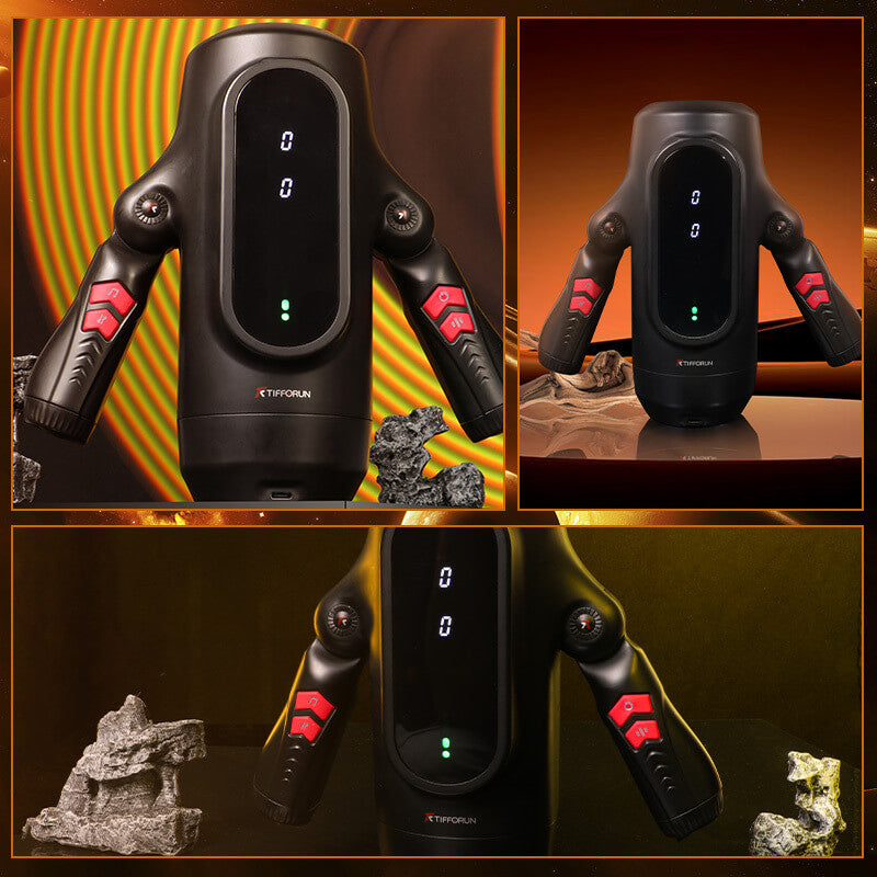 9 Telescopic Vibration LED Display Intelligent Heating Voice Masturbator