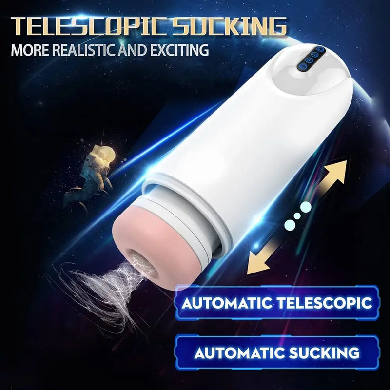 Stretchable Vibration Thrusting Sucking Automatic Masturbator For Males