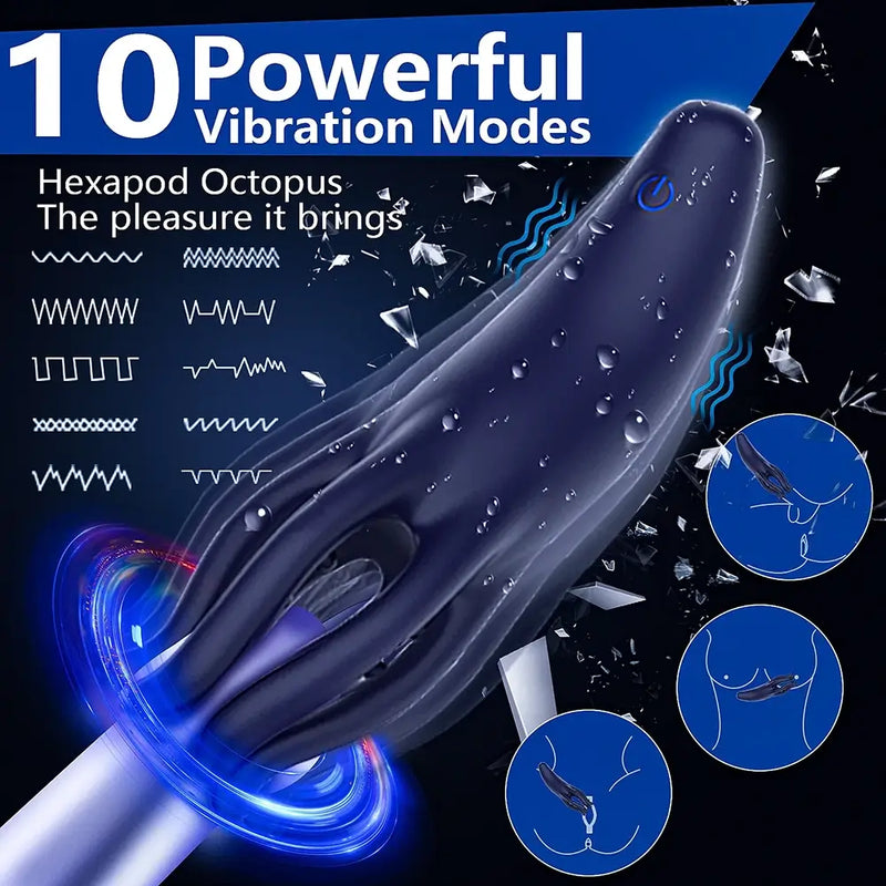 Octopus Sex Toy Auto Male Masturbator with Barbel Tentacles Particles