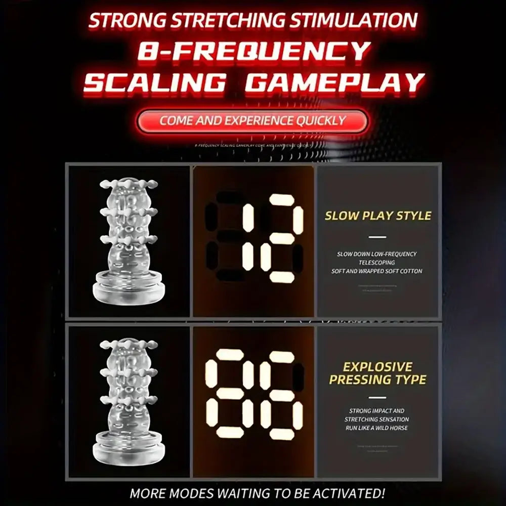 Vacuum Suction Vibration Explosive Button Automatic Masturbator