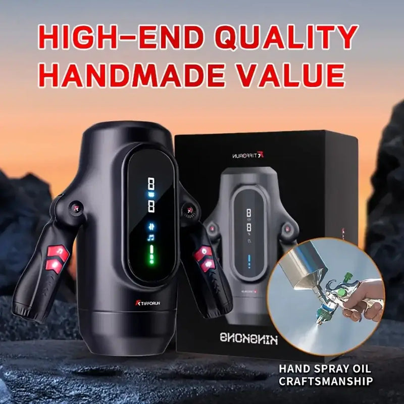 9 Telescopic Vibration LED Display Intelligent Heating Voice Masturbator