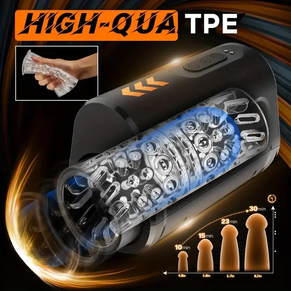Oil Tank Shape Automatic Rotation Masturbator Cup With 7 Modes