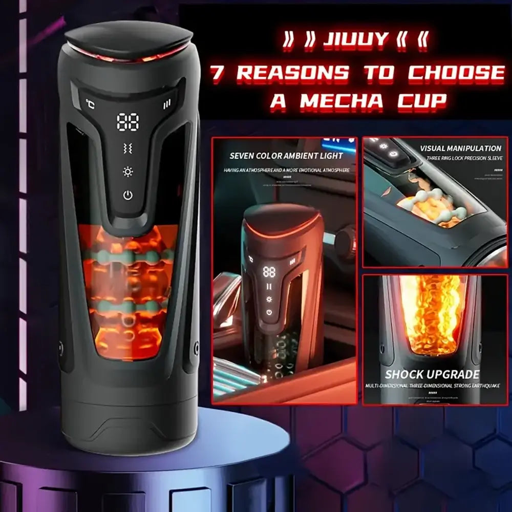Vacuum Suction Vibration Explosive Button Automatic Masturbator