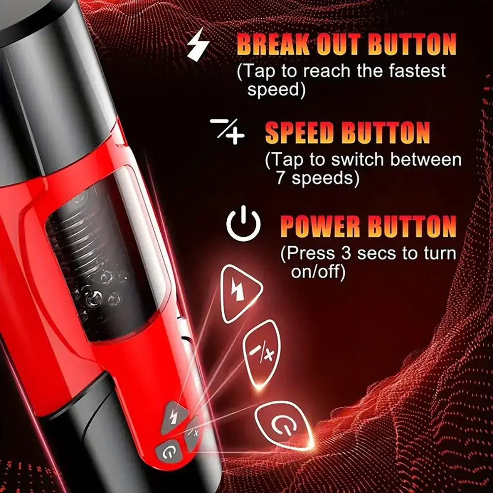 3 Thrust 7 Rotation Modes Sucking USB Rechargeable Auto Masturbator