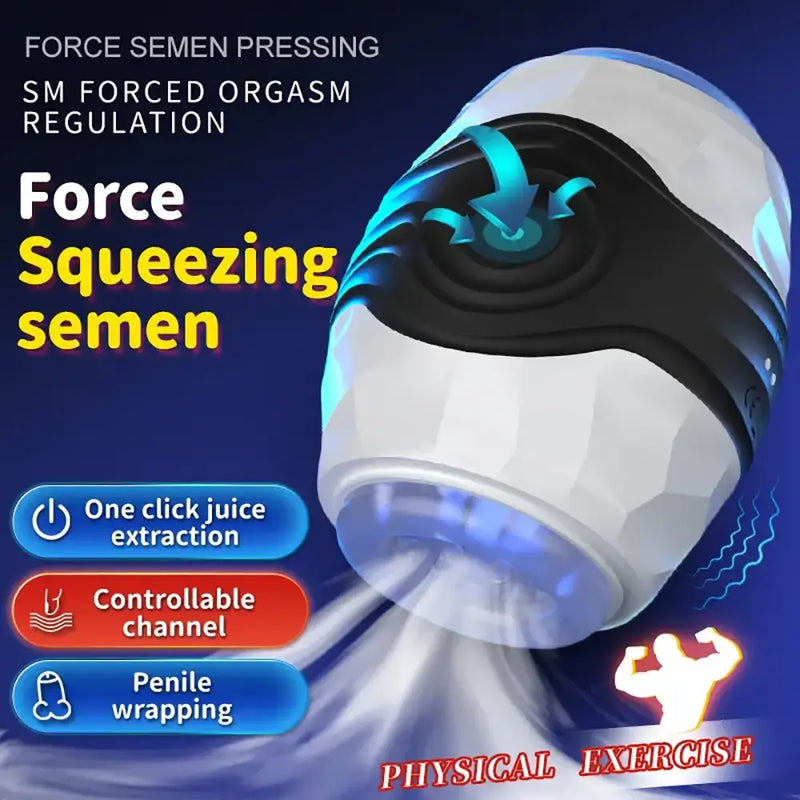 One Button Explosion Mode X High-Speed Piston Rotation Masturbator