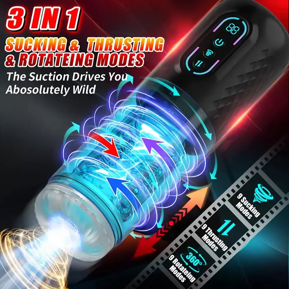 Thrusting 9 Telescopic 9 Rotation 9 Sucking Auto Male Masturbator Thrusting 9 Telescopic 9 Rotation 9 Sucking Auto Male Masturbator