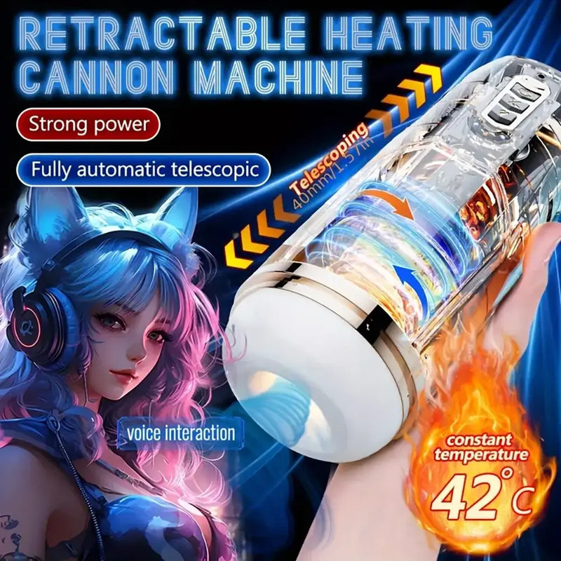 Heating Intelligent Vibration Stretching Rotating Auto Masturbator