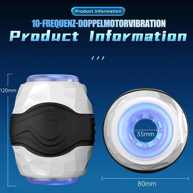 One Button Explosion Mode X High-Speed Piston Rotation Masturbator