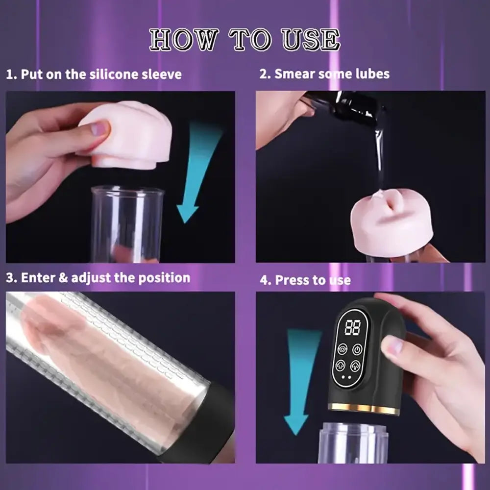 3in1 Electric Penis Vacuum Pump With 12 Training Modes Auto Stroker 3in1 Electric Penis Vacuum Pump With 12 Training Modes Auto Stroker