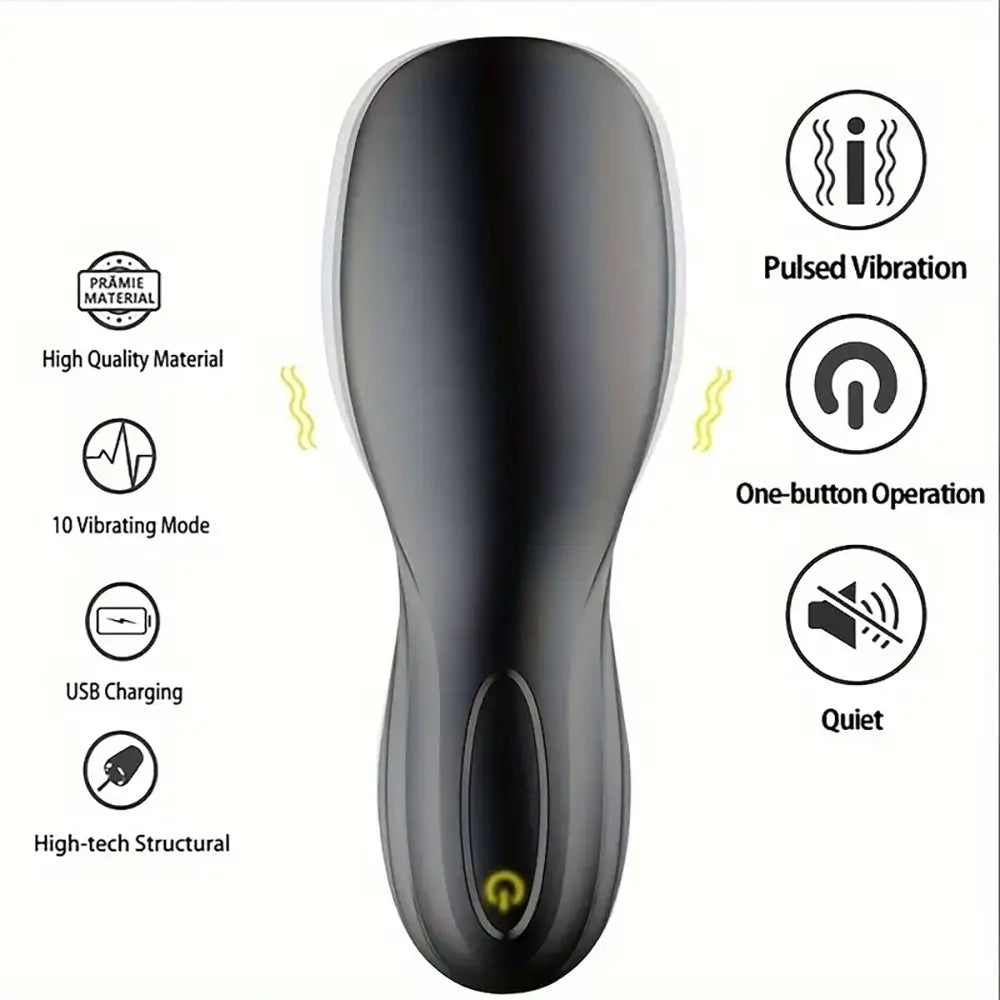 Pulse Vibrating Automatic Electric Masturbator For Cock Massage